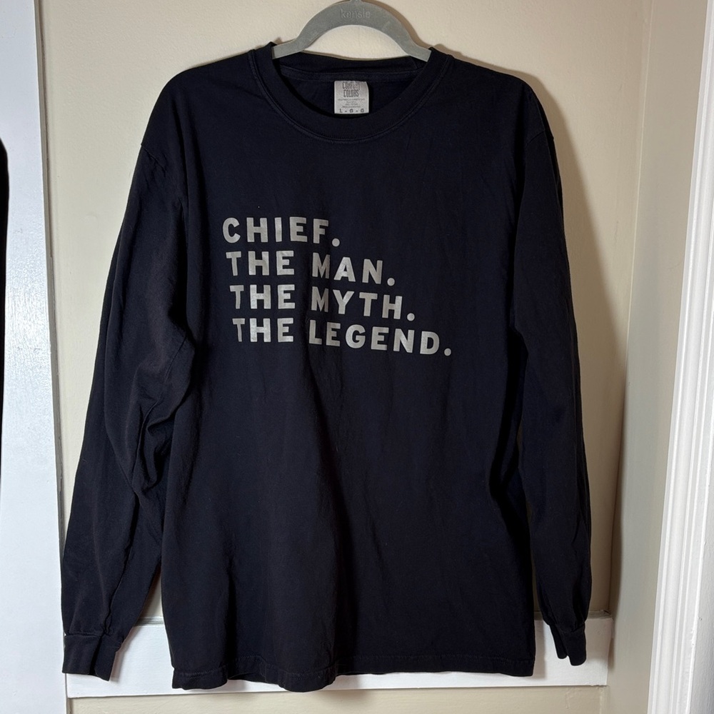 Comfort Colors Legendary Black Long Sleeve Graphic Tee